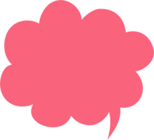 Colorful pastel pink color speech bubble balloon, icon sticker memo keyword planner text box banner, flat png transparent element design