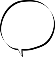 svart och vit Tal bubbla ballong, ikon klistermärke PM nyckelord planerare text låda baner, platt png transparent element design