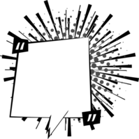 Black and white Pop art polka dots halftone speech bubble balloon with quotation marks icon sticker memo keyword planner text box banner, flat png transparent element design