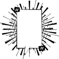 Black and white Pop art polka dots halftone speech bubble balloon with quotation marks icon sticker memo keyword planner text box banner, flat png transparent element design