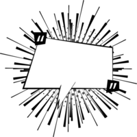 Black and white Pop art polka dots halftone speech bubble balloon with quotation marks icon sticker memo keyword planner text box banner, flat png transparent element design