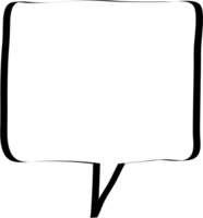 Black and white speech bubble balloon, icon sticker memo keyword planner text box banner, flat png transparent element design