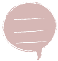 vistoso pastel púrpura color habla burbuja globo, icono pegatina memorándum palabra clave planificador texto caja bandera, plano png transparente elemento diseño