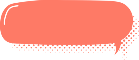 bunt Pastell- Orange Farbe Pop Kunst Polka Punkte Halbton Rede Blase Ballon Symbol Aufkleber Memo Stichwort Planer Text Box Banner, eben png transparent Element Design