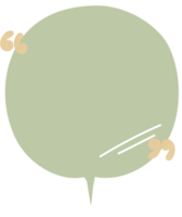 vistoso pastel verde color habla burbuja globo con cotización marcas, icono pegatina memorándum palabra clave planificador texto caja bandera, plano png transparente elemento diseño