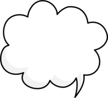 Black and white speech bubble balloon, icon sticker memo keyword planner text box banner, flat png transparent element design