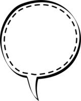 gestrichelt Linie schwarz und Weiß Rede Blase Ballon, Symbol Aufkleber Memo Stichwort Planer Text Box Banner, eben png transparent Element Design