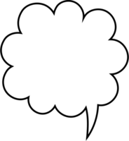 svart och vit Tal bubbla ballong, ikon klistermärke PM nyckelord planerare text låda baner, platt png transparent element design
