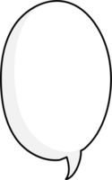 svart och vit Tal bubbla ballong, ikon klistermärke PM nyckelord planerare text låda baner, platt png transparent element design