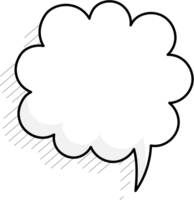 Black and white speech bubble balloon, icon sticker memo keyword planner text box banner, flat png transparent element design