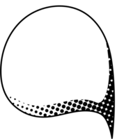 Black and white Pop art polka dots halftone speech bubble balloon icon sticker memo keyword planner text box banner, flat png transparent element design