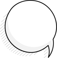 Black and white speech bubble balloon, icon sticker memo keyword planner text box banner, flat png transparent element design