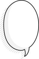 svart och vit Tal bubbla ballong, ikon klistermärke PM nyckelord planerare text låda baner, platt png transparent element design