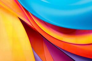 AI generated A colorful swirls of curves abstract background photo