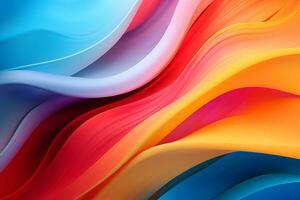 AI generated A colorful swirls of curves abstract background photo