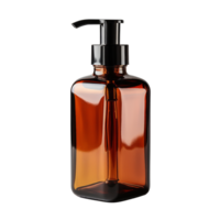 AI generated Amber Bottle of Liquid Soap on Transparent Background Created With Generative AI Technology png