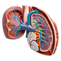 ai genererad mänsklig lever medicinsk illustration, 3d tolkning av mänsklig kropp png