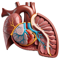 ai generado humano hígado médico ilustración, 3d representación de humano cuerpo png