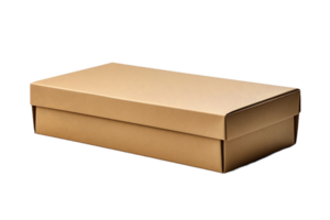 AI generated a brown cardboard box on a transparent background png