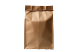 AI generated brown paper bag on transparent background png