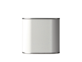 AI generated a white container on a transparent background png