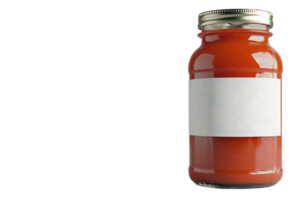 AI generated a jar of tomato sauce on a transparent background png