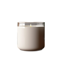 AI generated a white candle on a transparent background png