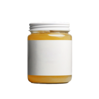 AI generated a jar of honey on a transparent background png