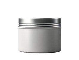 AI generated a white container with a metal lid on a transparent background png