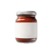 AI generated a jar of tomato sauce on a transparent background png