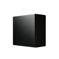 AI generated black box on transparent background png