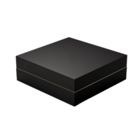 AI generated black box on transparent background png