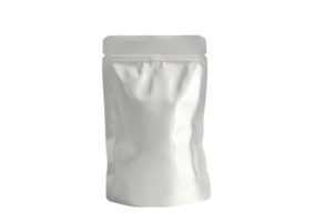 AI generated a white plastic pouch on a transparent background png