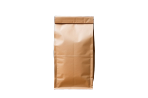 AI generated brown paper bag on transparent background png