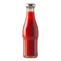 AI generated a bottle of red ketchup on a transparent background png