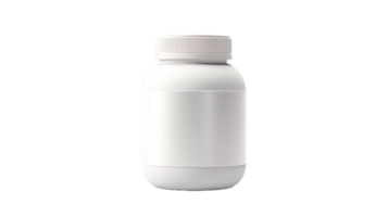 AI generated white plastic bottle with cap on a transparent background png