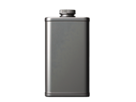 AI generated a flask with a metal lid on a transparent background png