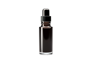 AI generated black perfume bottle on transparent background png