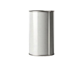 AI generated a white can on a transparent background png