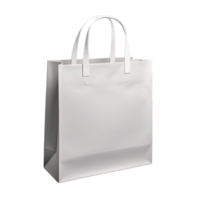 AI generated white shopping bag on transparent background png