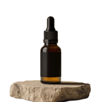 AI generated bottle of essential oil isolated on transparent background png