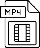 Video folder Line Icon vector