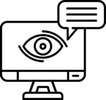 Visual communication Line Icon vector
