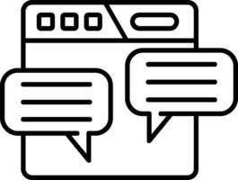 Comment Line Icon vector