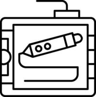 Drawing tablet Line Icon vector