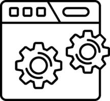 Web setting Line Icon vector