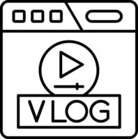 Vlog Line Icon vector