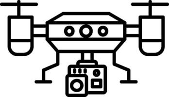 Camera drone Line Icon vector