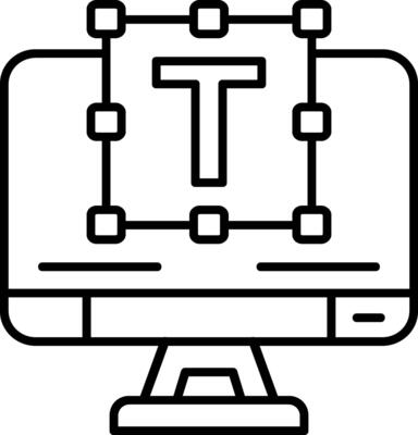 Typography Line Icon
