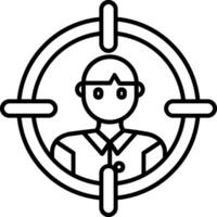 Target audience Line Icon vector